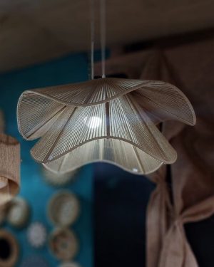 لوستر مکرومه طرح گل